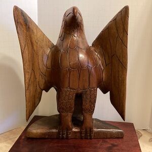 Vintage hand-carved American Eagle  on platform